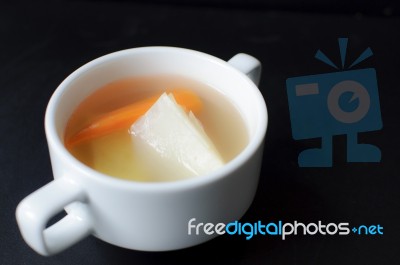 Cleanse Food Concept, Homemade Vegetable Liquid Soup Stock Photo