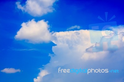 Clear Blue Sky Background Stock Photo