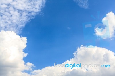 Clear Blue Sky Background Stock Photo