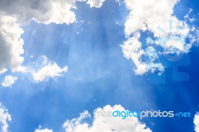 Clear Blue Sky Background Stock Photo