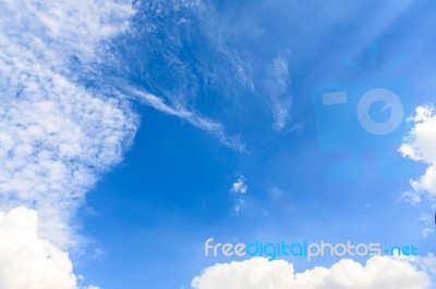 Clear Blue Sky Background Stock Photo