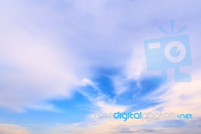 Clear Blue Sky Background Stock Photo