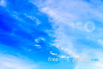 Clear Blue Sky Background Stock Photo