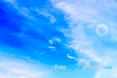 Clear Blue Sky Background Stock Photo