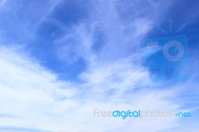 Clear Blue Sky Background Stock Photo