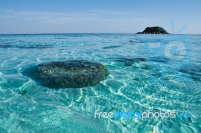 Clear Water At Lipe Island Stock Photo