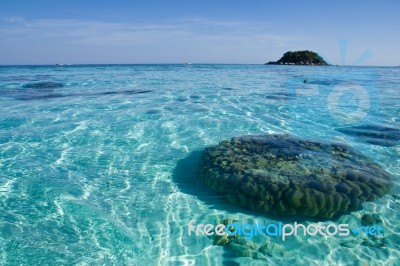 Clear Water At Lipe Island, South Of Thailand Stock Photo