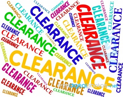 Clearance Word Showing Sale Retail And Reduction Stock Image