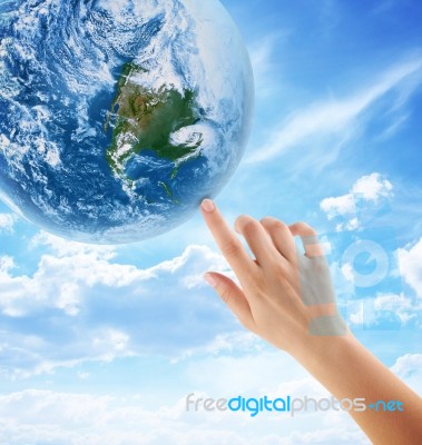 Click Earth Stock Image