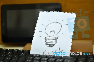 Click Idea Or Innovation Concept Stock Photo