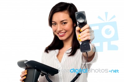 Clients Call For You Boss! Stock Photo