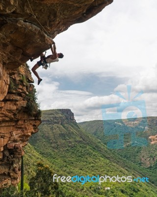 Cliff Hanger Stock Photo