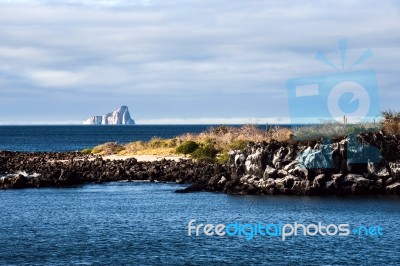 Cliff Kicker Rock, The Icon Of Divers, The Most Popular Dive, Sa… Stock Photo