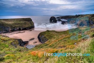 Cliff Over Atlantic Ocean Stock Photo