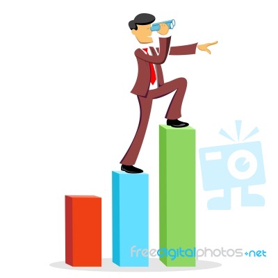 Climbing Business Man Stock Image