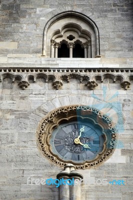 Clock At St Stephans Cathedral In Vienna Stock Photo