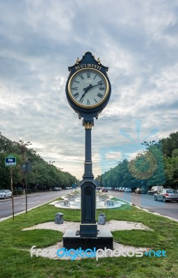 Clock In Bucharest Stock Photo