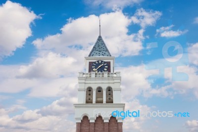 Clock Tower,everland Theme Park. Korea Stock Photo