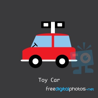 Clockwork Toy Car  Illustration  Stock Image