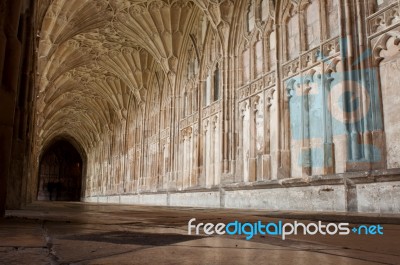 Cloister In Gloucester Cathedral Stock Photo