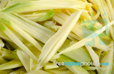 Close Up Chopped Green Mango Background Stock Photo