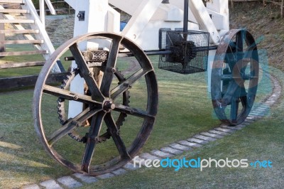 Close-up Detail Of Part Of The Jill Windmill Stock Photo