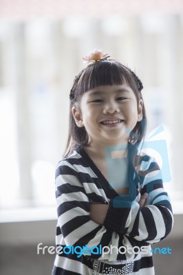 Close Up Face Of Asian Children Toothy Smiling Face Happiness Emotion Stock Photo