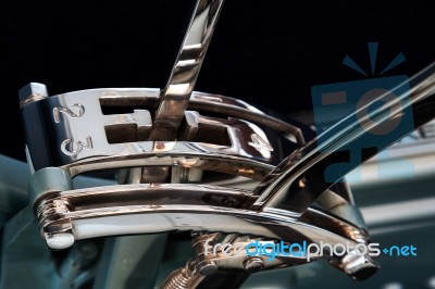 Close-up Gear Change On Rolls Royce Silver Dawn 1908 Stock Photo