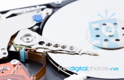 Close Up Harddisk Drive Stock Photo