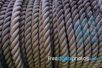 Close Up High Depth Of Rough Rope Texture Use For Industrial Obj… Stock Photo