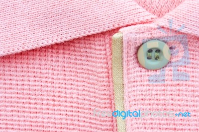 Close Up New Men's Pink Polo T-shirt Stock Photo