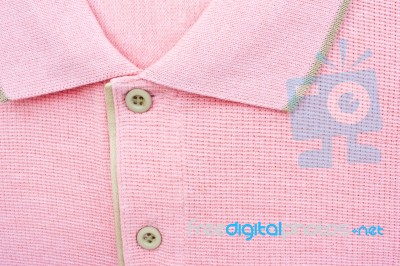 Close Up New Men's Pink Polo T-shirt Stock Photo