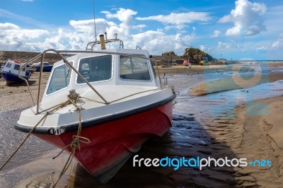 Close-up Of A Boat At Bude Stock Photo