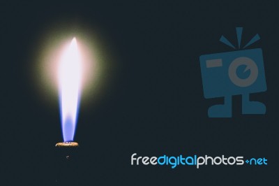 Close Up Of A Burning Lighter Stock Photo