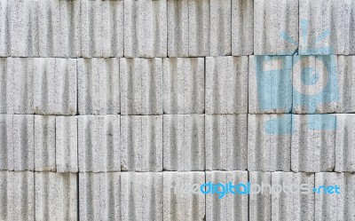 Close Up Of A Cement Brick Wall Stock Photo