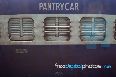 Close Up Of A Pantry Car On A Train Stock Photo