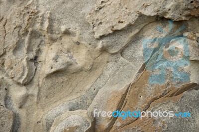 Close-up Of A Rock Wall Stock Photo