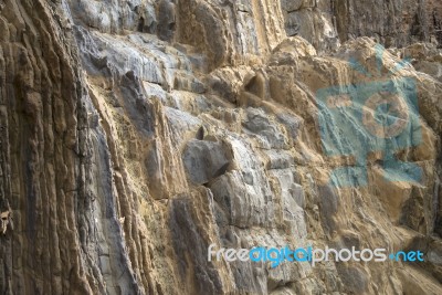 Close-up Of A Rock Wall Stock Photo