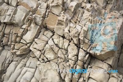 Close-up Of A Rock Wall Stock Photo