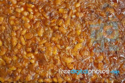 Close Up Of Baked Beans Stock Photo