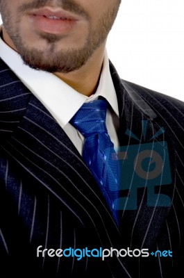 Close Up Of Businessperson's Tie Stock Photo