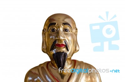 Close Up Of Chinese Golden Monk Stock Photo