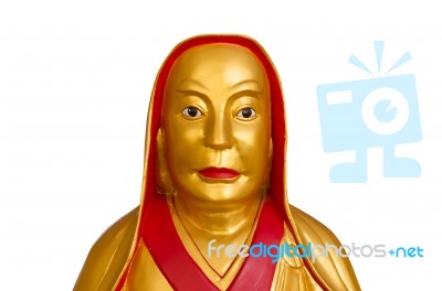 Close Up Of Chinese Golden Monk Stock Photo