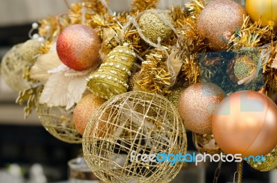 Close Up Of Christmas Decoration Stock Photo