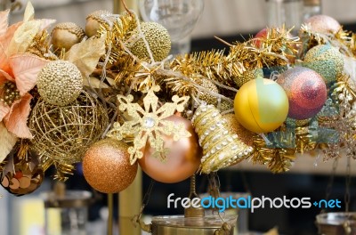 Close Up Of Christmas Decoration Stock Photo