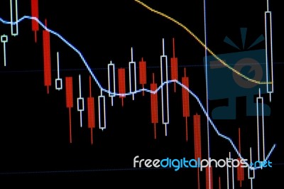 Close Up Of Computer Graph Stock Photo