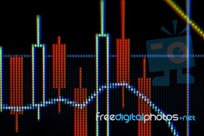 Close Up Of Computer Graph Stock Photo