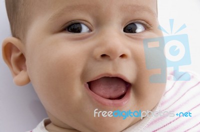 Close Up Of Cute Baby Stock Photo