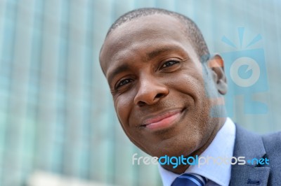 Close Up Of Handsome Businessman Stock Photo