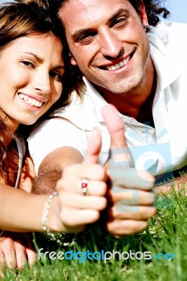 Close-up Of Man And Woman Stock Photo